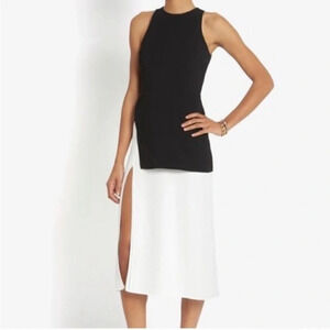 A.L.C. Mer dress Colorblock black white sleeveless midi excellent Size 6